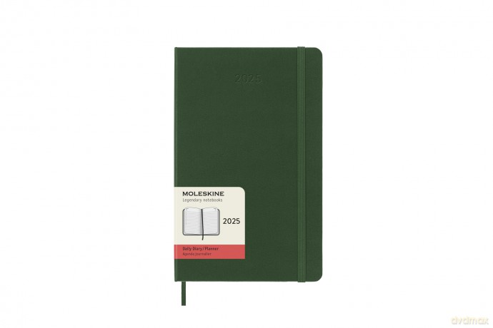 Kalendarz 2025 12M Moleskine L dzienny Myrtle Green 13x21 [KALENDARZ]