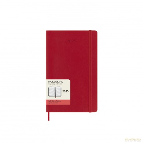 Kalendarz 2025 12M Moleskine L dzienny Scarlet Red 13x21 [KALENDARZ]