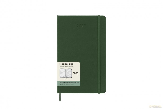 Kalendarz 2025 12M Moleskine L tygodniowy myrtle green 13x21 [KALENDARZ]