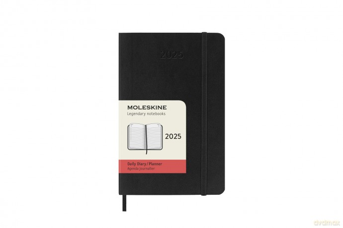 Kalendarz 2025 12M Moleskine P dzienny czarny 9x14 [KALENDARZ]
