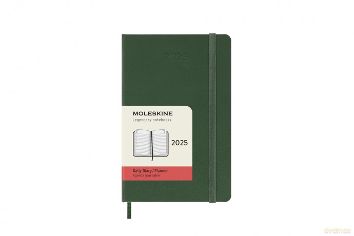 Kalendarz 2025 12M Moleskine P dzienny Myrtle Green 9x14 [KALENDARZ]
