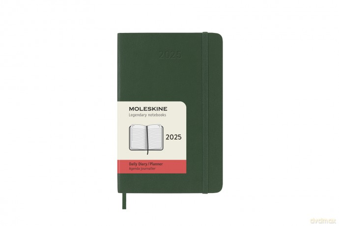 Kalendarz 2025 12M Moleskine P dzienny Myrtle Green 9x14 [KALENDARZ]