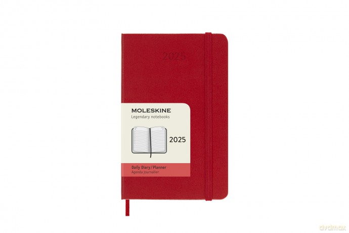 Kalendarz 2025 12M Moleskine P dzienny Scarlet Red 9x14 [KALENDARZ]