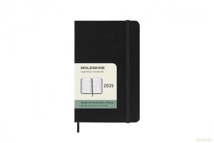 Kalendarz 2025 12M Moleskine P tygodniowy horyzontalny czarny 9x14 [KALENDARZ]
