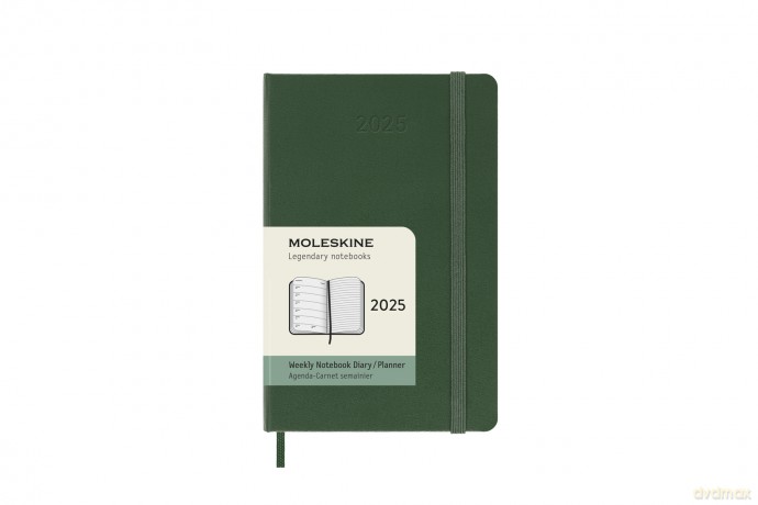 Kalendarz 2025 12M Moleskine P tygodniowy Myrtle Green 9x14 [KALENDARZ]