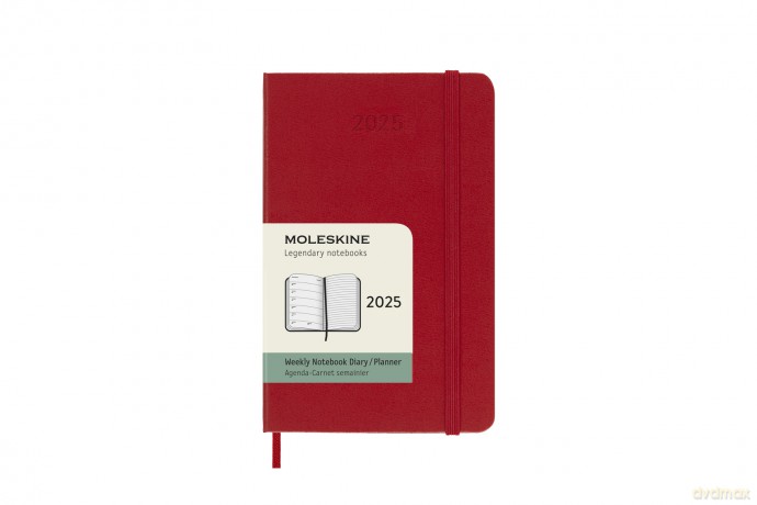 Kalendarz 2025 12M Moleskine P tygodniowy Scarlet Red 9x14 [KALENDARZ]