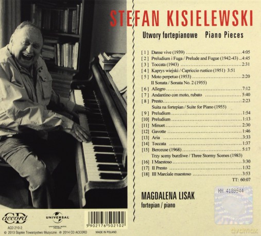 Magdalena Lisak: Stefan Kisielewski Utwory Fortepianowe [CD]