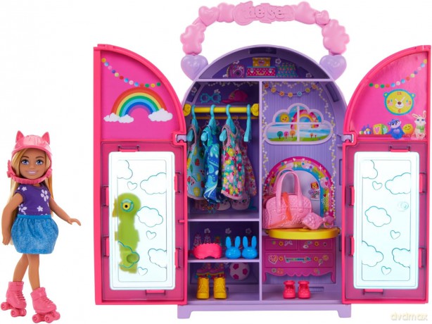 Zestaw z lalką Barbie Chelsea + 15 akcesoriów