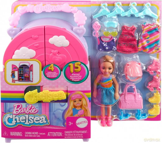 Zestaw z lalką Barbie Chelsea + 15 akcesoriów