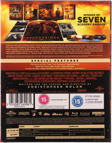 Oppenheimer (steelbook) [Blu-Ray 4K]+[Blu-Ray]