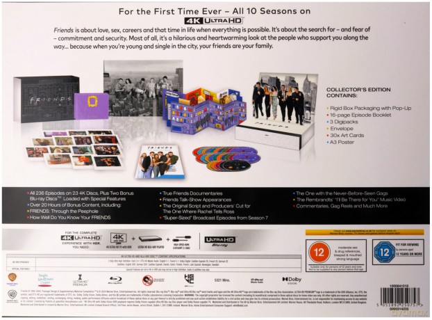 Friends: The Complete Series (Przyjaciele) [BOX] [23xBlu-Ray 4K]+[2xBlu-ray]
