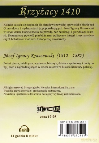 Krzyżacy 1410 - Józef Ignacy Kraszewski [AUDIOBOOK][CD-MP3]