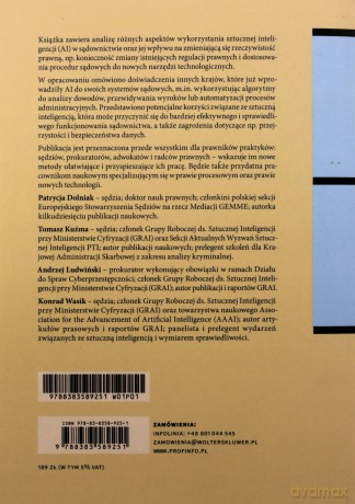 Sztuczna inteligencja w wymiarze sprawiedliwości. Między prawem a algorytmami [KSIĄŻKA]