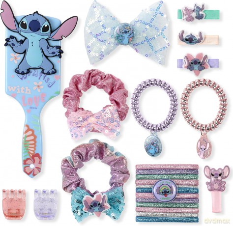 Zestaw akcesoriów do włosów i biżuterii Stitch 24 elementy ST00101