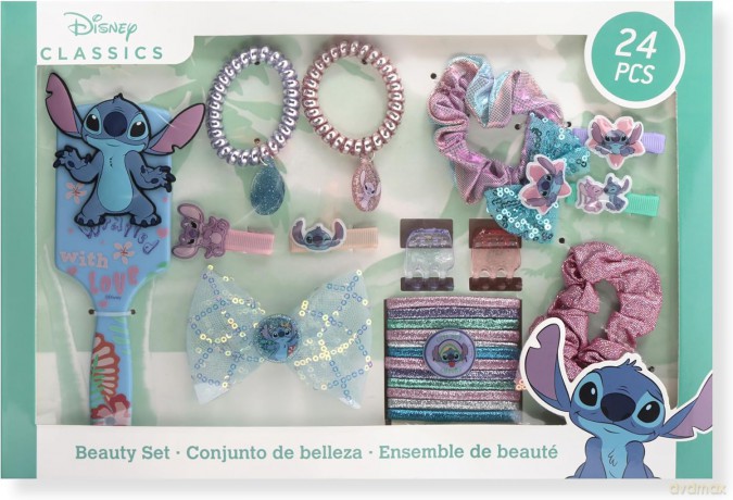 Zestaw akcesoriów do włosów i biżuterii Stitch 24 elementy ST00101