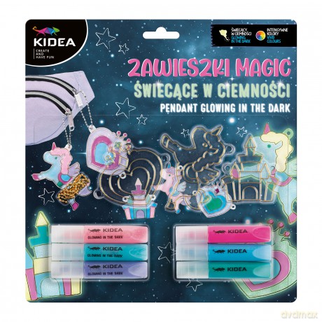 Zestaw zawieszek Magic świecących w ciemności