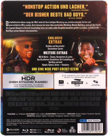 Bad Boys: Ride or Die (steelbook) [Blu-Ray 4K]+[Blu-Ray]