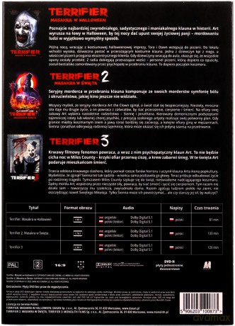 Terrifier 1-3 Kolekcja [BOX] [3DVD]