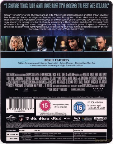 Atomic Blonde (steelbook) [Blu-Ray 4K]+[Blu-Ray]