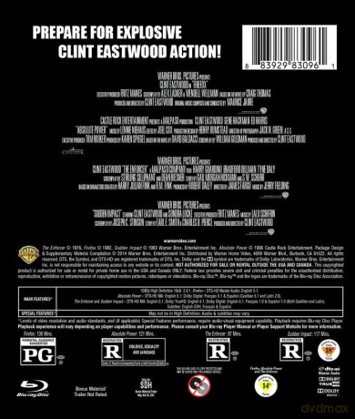 4 Film Favorites: Clint Eastwood Action: Firefox / Absolute Power / The Enforcer / Sudden Impact [4xBlu-Ray]