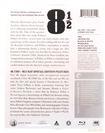 8 1/2 (Osiem i pół) (The Criterion Collection) [Blu-Ray 4K]+[Blu-Ray]
