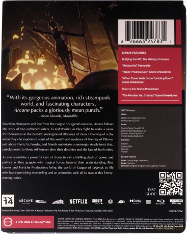 Arcane: League of Legends - Season 1 (steelbook) [2xBlu-Ray 4K]+[2xBlu-Ray]