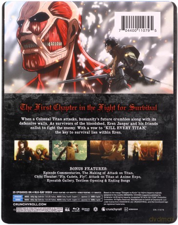 Attack on Titan Season 1 Complete (Atak Tytanów) (steelbook) [4xBlu-Ray]
