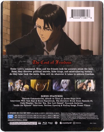Attack on Titan Season 3 Complete (Atak Tytanów) (steelbook) [4xBlu-Ray]