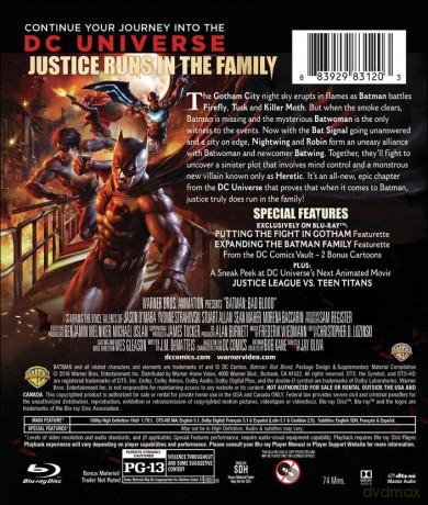Batman: Bad Blood (Batman: Mroczne czasy) [Blu-Ray]+[DVD]