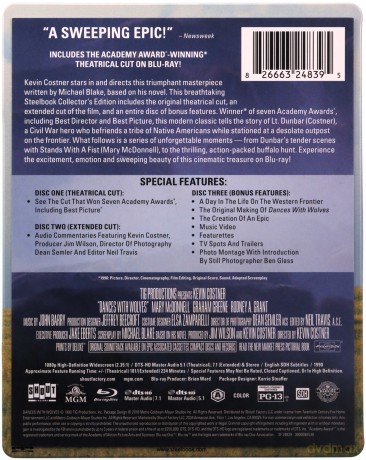 Dances with Wolves (Tańczący z wilkami) (steelbook) [3xBlu-Ray]