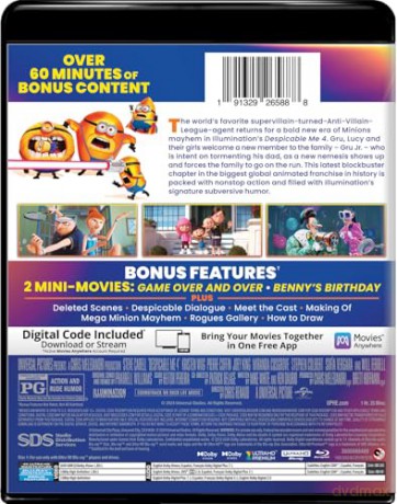Despicable Me 4 (Gru i Minionki: Pod przykrywką) [Blu-Ray 4K]+[Blu-Ray]