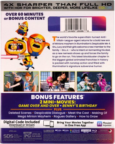 Despicable Me 4 (Gru i Minionki: Pod przykrywką) [Blu-Ray 4K]+[Blu-Ray]