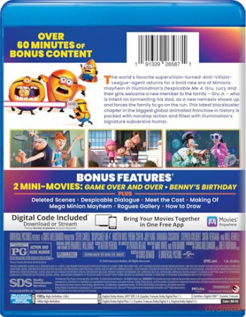 Despicable Me 4 (Gru i Minionki: Pod przykrywką) [Blu-Ray]