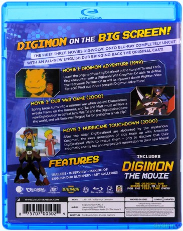 Digimon The Movies 1-3 Collection [Blu-Ray]