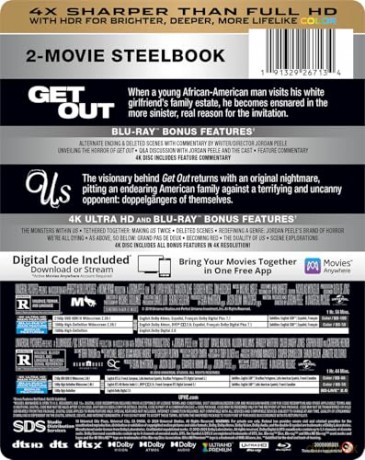 Get Out / Us (Uciekaj! / To my) (steelbook) [2xBlu-Ray 4K]+[2xBlu-Ray]