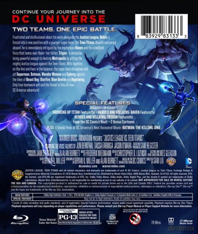 Justice League vs Teen Titans (Liga Sprawiedliwości kontra Młodzi Tytani) [Blu-Ray]