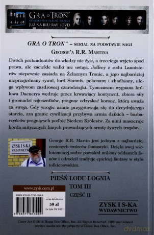 Nawałnica mieczy Tom 2. Krew i złoto (okł. filmowa) (Pieśń Lodu i Ognia, tom 4) - George R.R. Martin (twarda) [KSIĄŻKA]