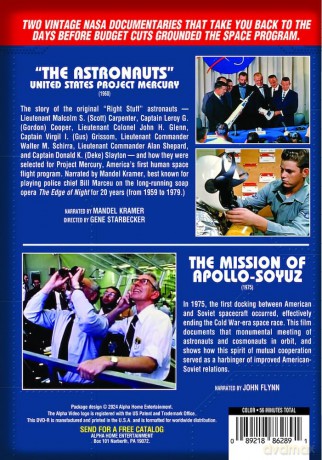 Man in Space Documentary Double Feature: The Astronauts (1960)/The Mission of Apollo-Soyuz (1975) [DVD]