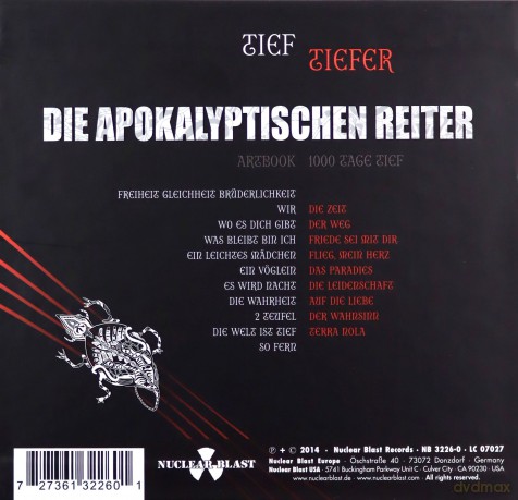 Die Apokalyptischen Reiter: Tief. Tiefer (Digibook+Artbook) [2CD]