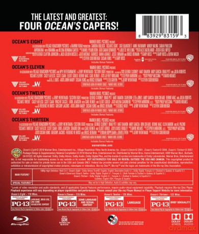 Ocean's 8 Collection: Ocean's Eight / Ocean's Eleven / Ocean's Twelve / Ocean's Thirteen [4xBlu-Ray]