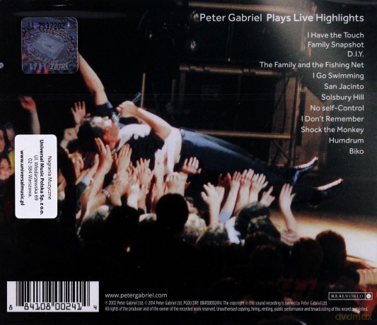 Peter Gabriel: Plays Live (2002 Remastered) [CD]