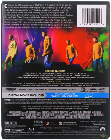 Star Trek: The Motion Picture (steelbook) [Blu-Ray 4K]+[Blu-Ray]