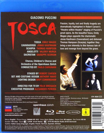 Jonas Kaufmann: Puccini:Tosca [Blu-Ray]