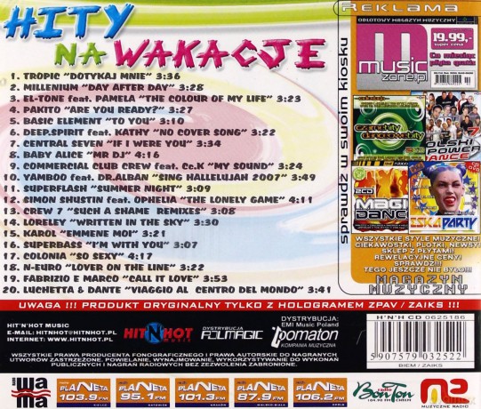 Hity na Wakacje (Tropic, Millenium, Pakito, Basic Element, Central Seven, Baby Alice) [CD]