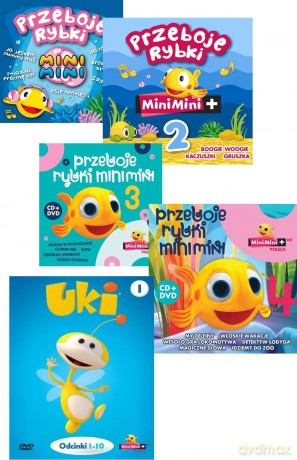 Mini Mini Przeboje Rybki Vol. 1+2+3+4+Uki Pakiet [4CD]+[5DVD]
