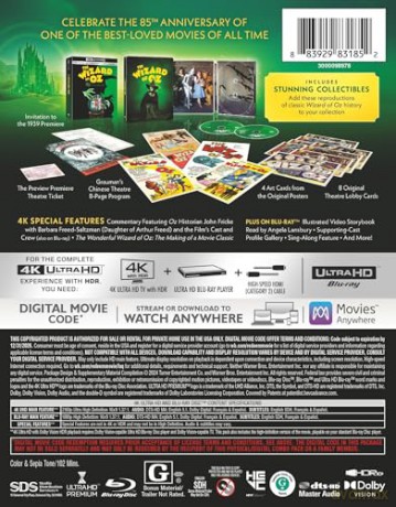 Wizard of OZ (Czarnoksiężnik z Oz) (steelbook) [Blu-Ray 4K]+[Blu-Ray]