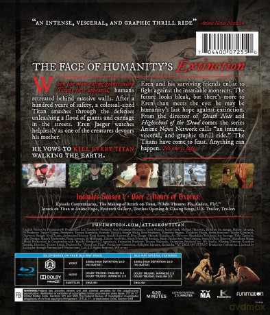 Attack on Titan season 1 (Atak Tytanów)  [4xBlu-Ray]