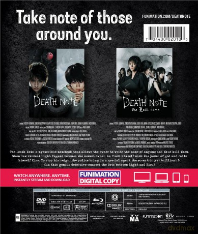Death Note/ Death Note: The Last Name (Notatnik śmierci/ Notatnik śmierci: Ostatnie imię) [Blu-Ray]+[2xDVD]