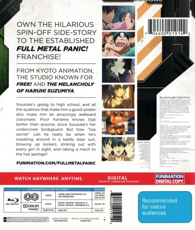Full Metal Panic? Fumoffu - The Complete Series [Blu-Ray]