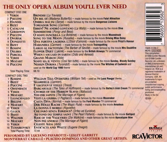 The Only Opera Album You'll Ever Need [2CD]